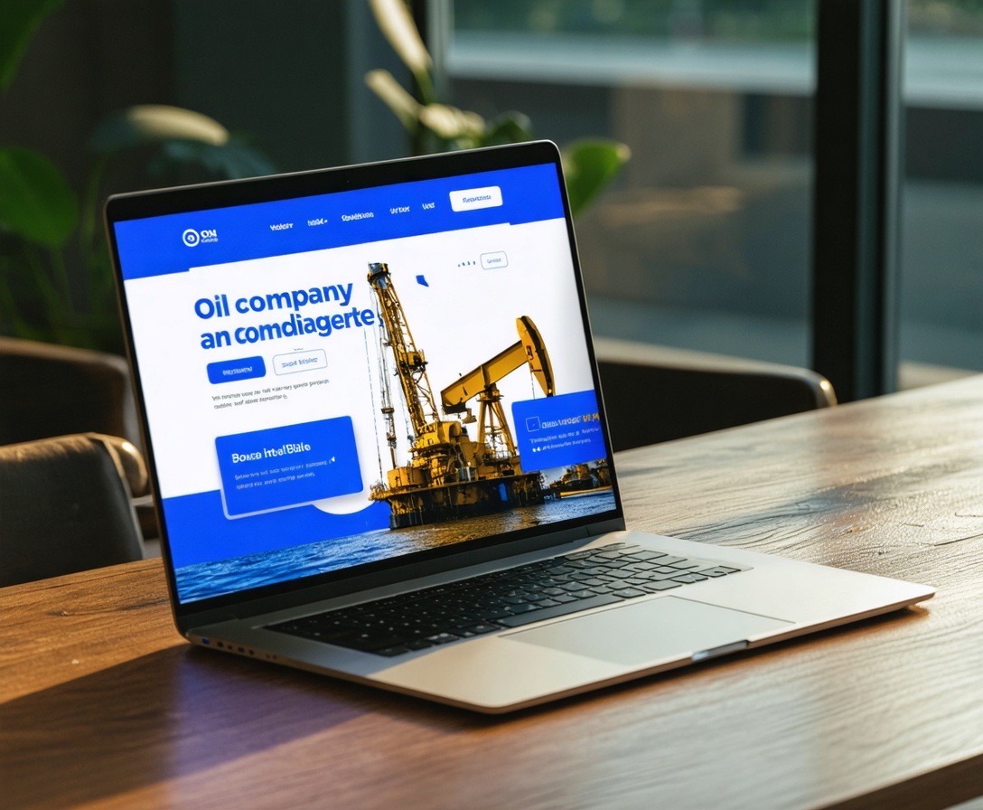 Интерфейс системы управления нефтедобычей на ноутбуке